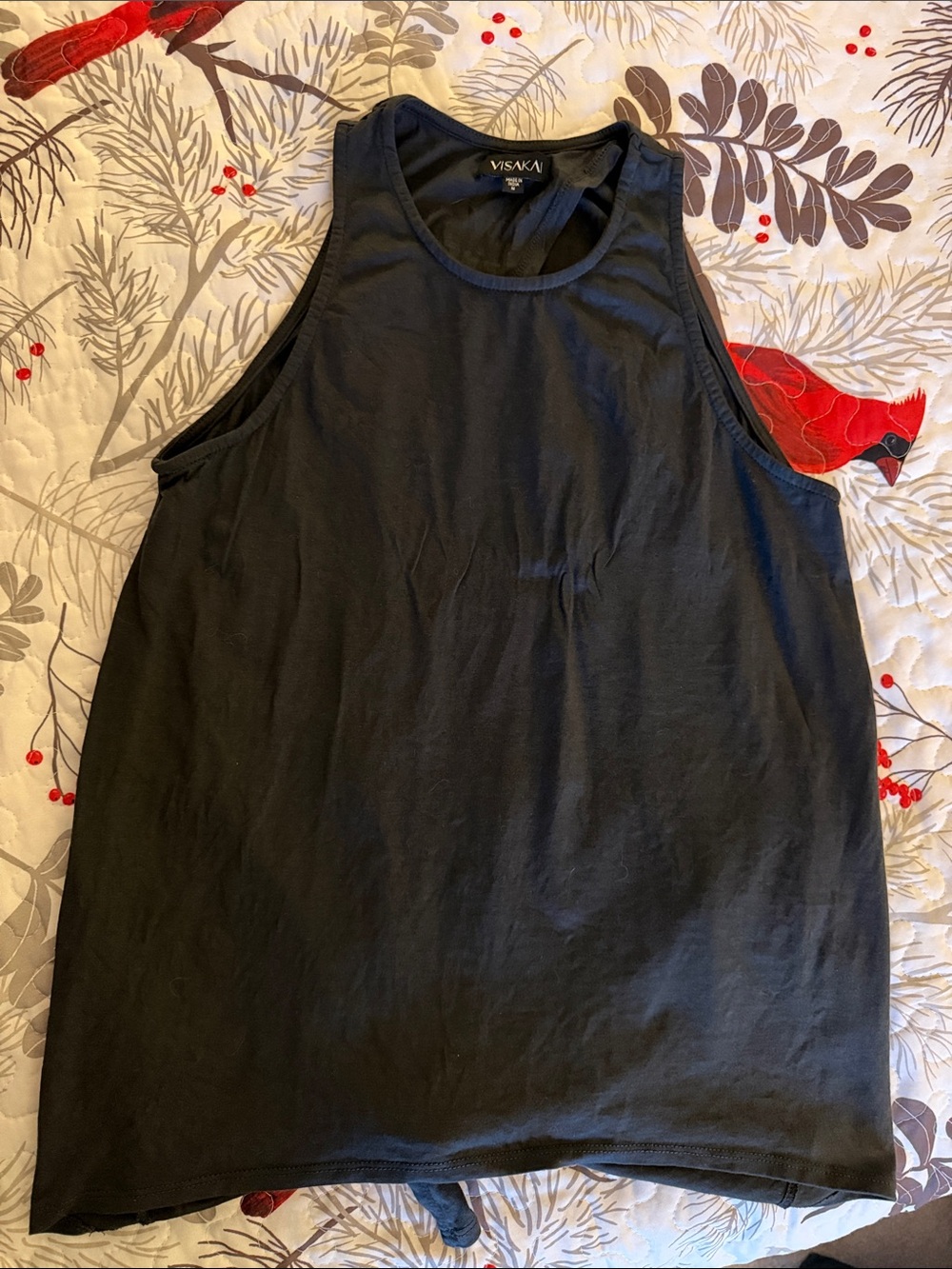 Dark Grey Muscle Tank Top